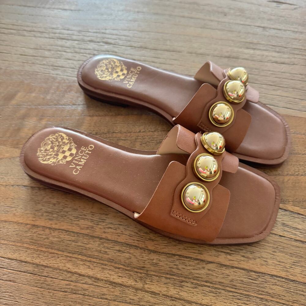 Vince Camuto Neima Leather Slide Sandal - Size 6 - Picture 7 of 7